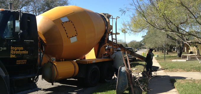 Exterior concrete slab foundation repair process photo 10 in Corpus Christi, Texas