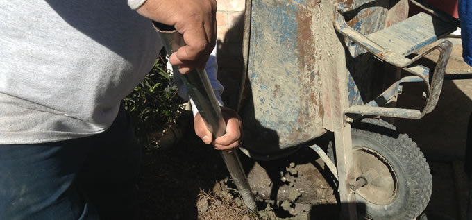 Exterior concrete slab foundation repair process photo 11 in Corpus Christi, Texas