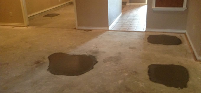 Interior concrete slab foundation repair process photo 4 in Corpus Christi, Texas