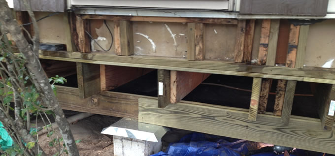 Pier and beam wood framed house leveling process photo 6 in Corpus Christi, Texas